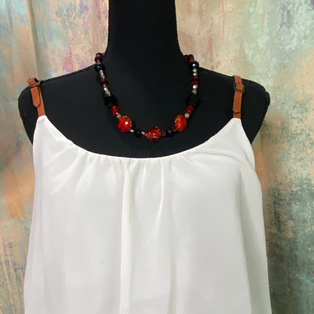 📌Double Zero Cute B/W Romper w/ Chiffon Top Part - Picture 4 of 14